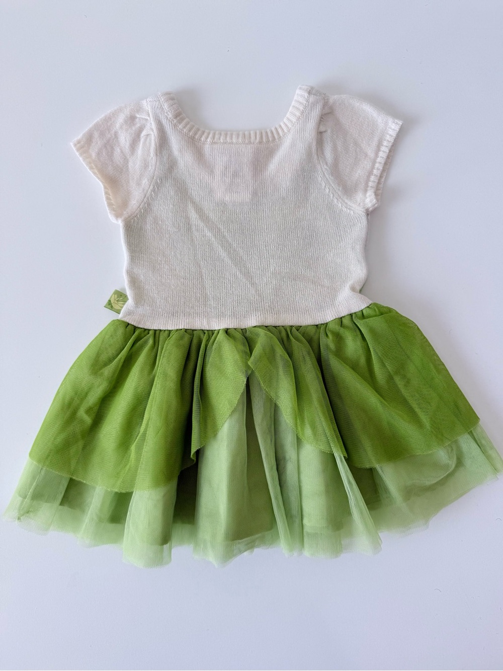 Disney Princess Tiana Knit Tulle Tutu Dress 12M Princess and the Frog Costume - Picture 6 of 10